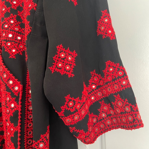 Balochi boho style mirrored embroidered statement dress tunic - Picture 5 of 9